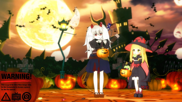 幽鬼うさぎとゴーストリックの魔女のハロウィン 遊戯王mmd はすはな さんのイラスト ニコニコ静画 イラスト