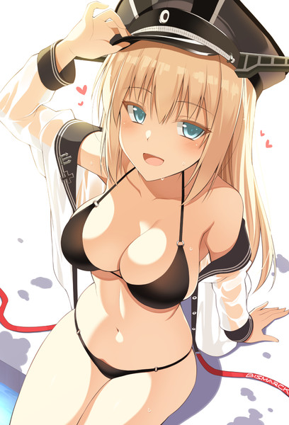 夏のビスマルク水着ラクガキ Un9man さんのイラスト ニコニコ静画 イラスト