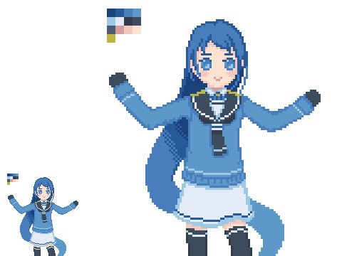 【艦これ】あったかい服を着せる流れ【ドット絵】