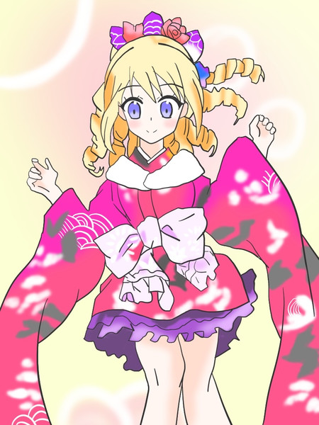 本当は最強の留学生 着物姿のニーナ 絵描きの冒険者katosan さんのイラスト ニコニコ静画 イラスト