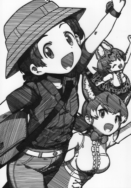 切り絵 漫画版けものフレンズ２ 3巻表紙 あどなっぷ さんのイラスト ニコニコ静画 イラスト