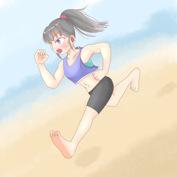 走る女の子 くそや商店 さんのイラスト ニコニコ静画 イラスト