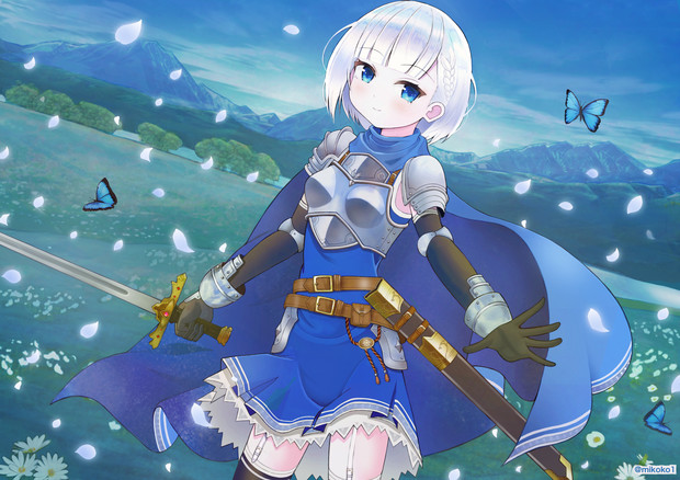 青の少女剣士 Mikoko さんのイラスト ニコニコ静画 イラスト