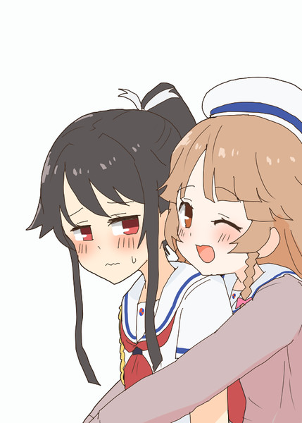 シロちゃんとココちゃんの一方的親友コンビ あすにゃん さんのイラスト ニコニコ静画 イラスト