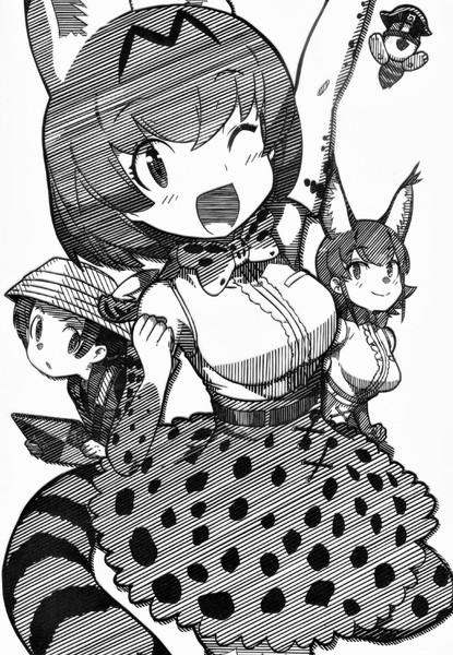 切り絵 漫画版けものフレンズ2 １巻表紙 あどなっぷ さんのイラスト ニコニコ静画 イラスト