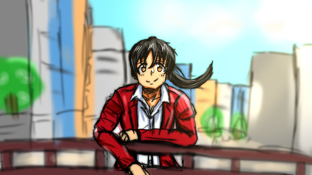 上を見上げる矢口美羽 マキ さんのイラスト ニコニコ静画 イラスト