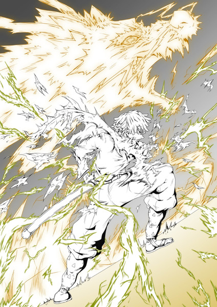 挑み続け咲いた一輪(ペン入れ)