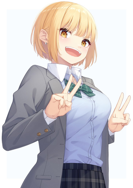 ドヤ顔ダブルピース 落合雅 さんのイラスト ニコニコ静画 イラスト