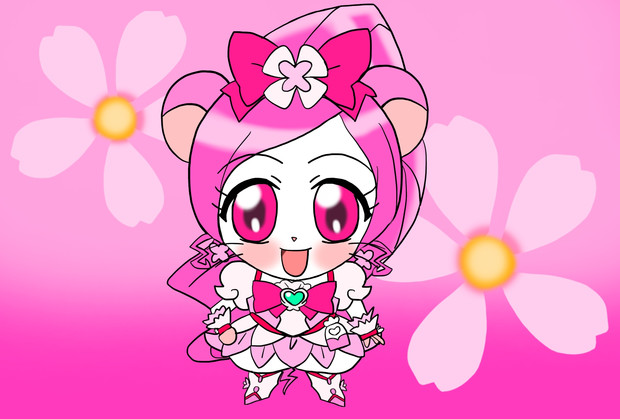 大地に咲く一輪の花 ハムスターキュアブロッサム 絵描きの冒険者katosan さんのイラスト ニコニコ静画 イラスト