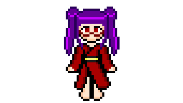 ドット絵 人外娘たちで行くサタスペ モンスぺ の雲衣紫苑 くまだかわい さんのイラスト ニコニコ静画 イラスト