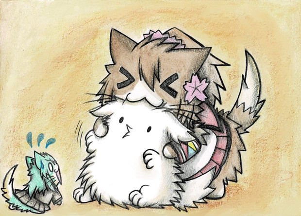 オジさん提督にじゃれる大和猫 パスワード さんのイラスト ニコニコ静画 イラスト