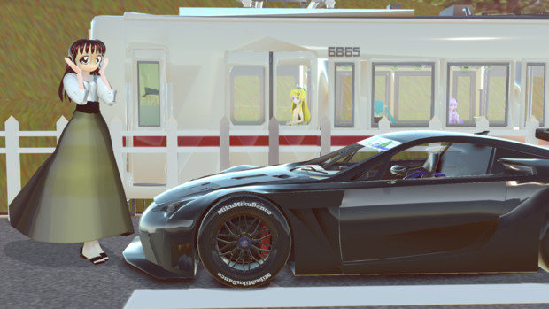Mmdモーターフォトギャラリー お嬢様とスーパーカー 犬科の猛獣 その２ さんのイラスト ニコニコ静画 イラスト