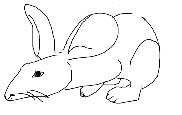 様子を伺うウサギ 善本琢路 さんのイラスト ニコニコ静画 イラスト
