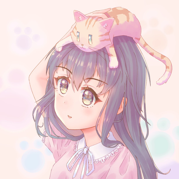 Pixiv今日のお題絵 上目遣い ひげねこ さんのイラスト ニコニコ静画 イラスト