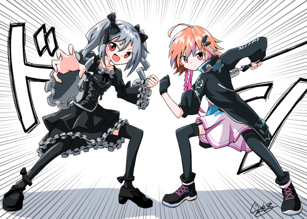 厨二病アイドルコンビ じぇねらる さんのイラスト ニコニコ静画 イラスト