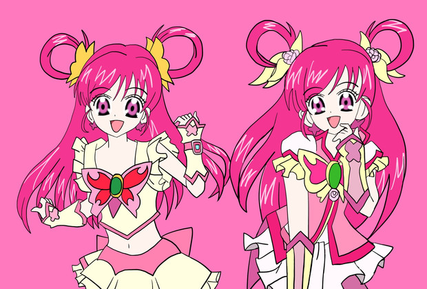 2人のキュアドリーム 絵描きの冒険者katosan さんのイラスト ニコニコ静画 イラスト