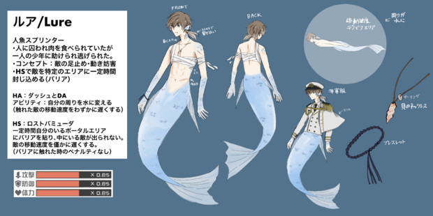 人魚スプリンター ルア 東野敬 Dal さんのイラスト ニコニコ静画 イラスト