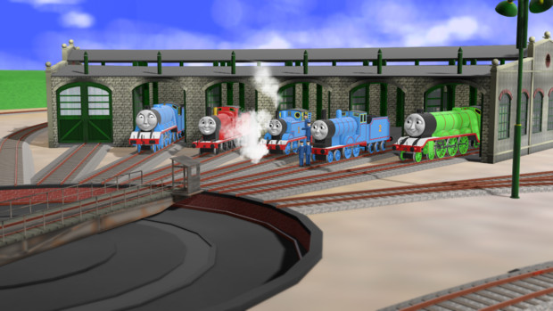 Mmdきかんしゃトーマス ティッドマウス機関庫ver4 ステージ配布あり Sodor P さんのイラスト ニコニコ静画 イラスト