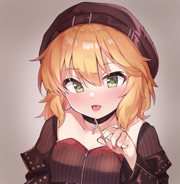 ポッキーのチョコの部分だけ舐めるワル桃華 デコいす さんのイラスト ニコニコ静画 イラスト