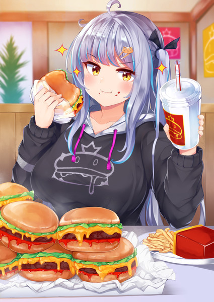 最新 女の子 ハンバーガー 食べる イラスト キングダムベスト壁紙hd