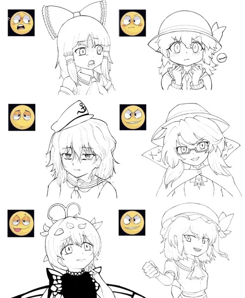 東方女子表情集 毒柳 さんのイラスト ニコニコ静画 イラスト