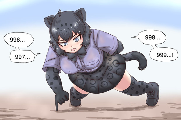 小指一本で腕立て伏せをするbj姉さん 向山 さんのイラスト ニコニコ静画 イラスト