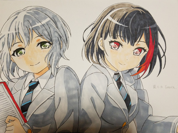 バンドリ 蘭モカ てのりん さんのイラスト ニコニコ静画 イラスト