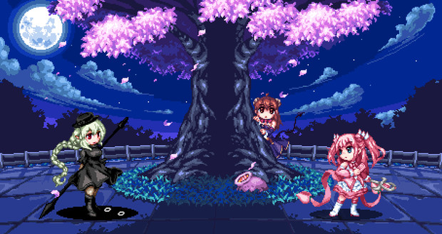 まちカドファイターズ より誰何vs子桃 格闘ゲーム風ドット絵 N さんのイラスト ニコニコ静画 イラスト