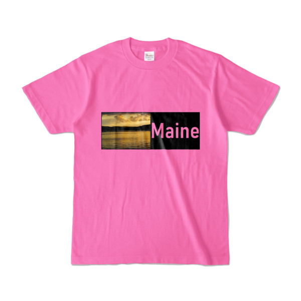 Tシャツ ピンク Maine_Lake