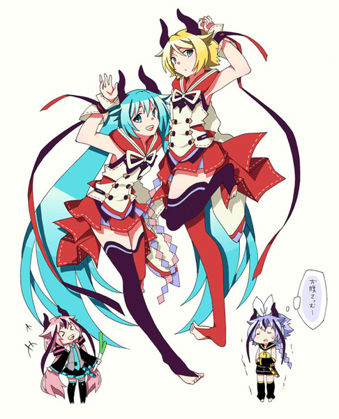 初音ミクと鏡音リンで鳴花ヒメミコ 衣装交換 浅井麻 さんのイラスト ニコニコ静画 イラスト