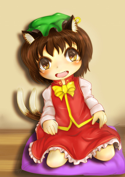 紫様の座布団んに座って緊張する橙 Tarou さんのイラスト ニコニコ静画 イラスト