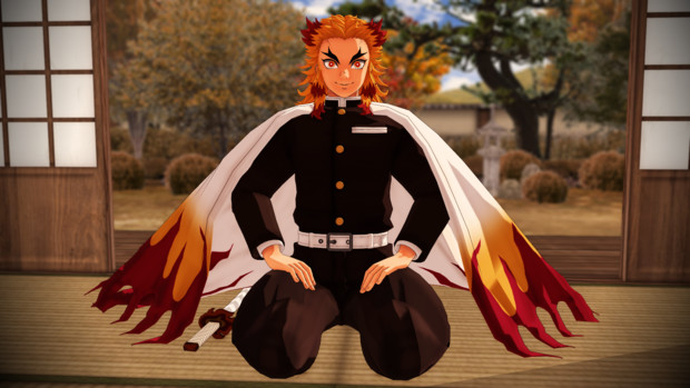 Mmd 端坐する炎柱殿 じゆうかうがい さんのイラスト ニコニコ静画 イラスト
