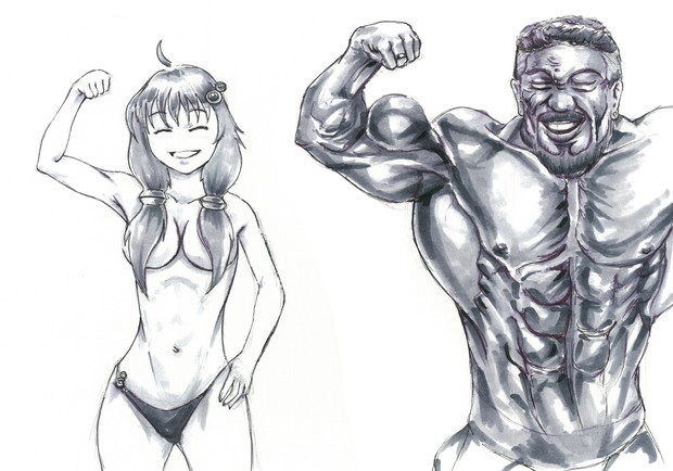 ゆかりさんがボディビルダーを紹介したいそうです支援絵 ゆかりさんとローリーウインクラー すめらぎみかど さんのイラスト ニコニコ静画 イラスト
