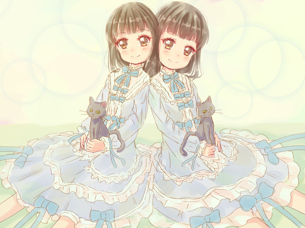 双子と双子 ひげねこ さんのイラスト ニコニコ静画 イラスト