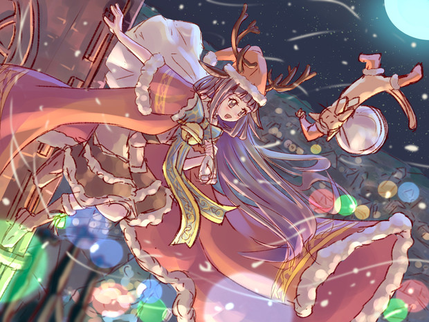 クリスマス絵 カラーラフ ひげねこ さんのイラスト ニコニコ静画 イラスト