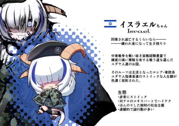 イスラエルちゃん 龍トウ さんのイラスト ニコニコ静画 イラスト