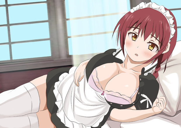 お疲れのメイド姿の桜井水波ちゃん お絵描きの鬱まる まる さんのイラスト ニコニコ静画 イラスト