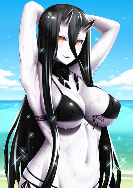 戦艦夏姫さんと海でデート 海ニューロン さんのイラスト ニコニコ静画 イラスト