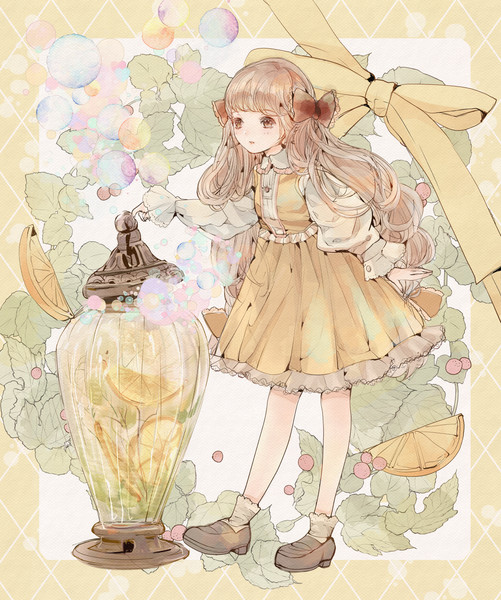 ハーバリウム 水彩 こもりひっき 幻想少女絵 さんのイラスト ニコニコ静画 イラスト
