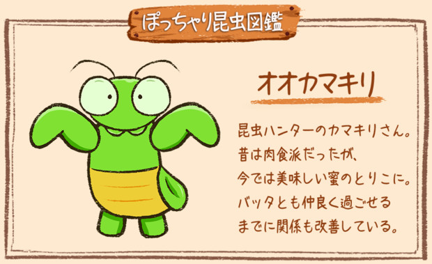【ぽっちゃり昆虫図鑑】No.003「オオカマキリ」