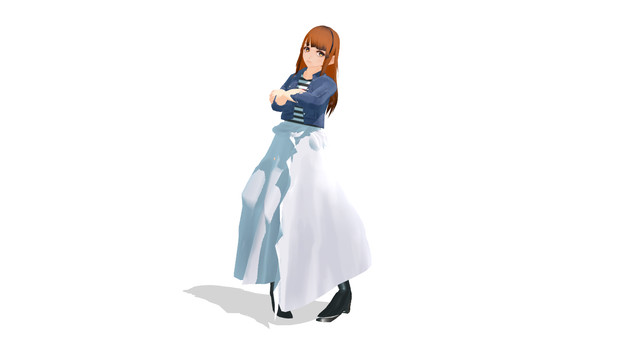 Sakiさん ロングスカート Mmdモデル配布 ゆずごしょう さんのイラスト ニコニコ静画 イラスト