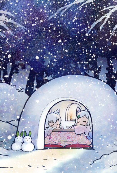 子狐とかまくら Lee さんのイラスト ニコニコ静画 イラスト