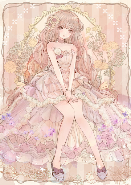 ふわふわクリームケーキドレス 水彩 こもりひっき さんのイラスト ニコニコ静画 イラスト