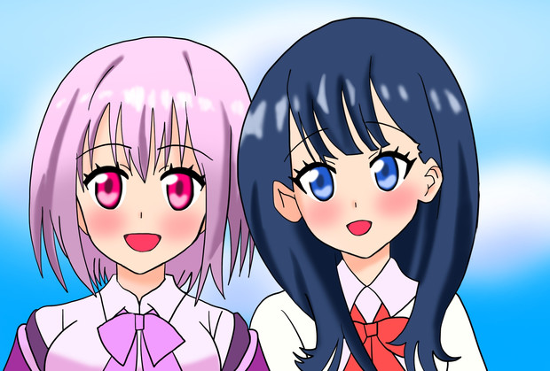 2人はずっと友達 六花 アカネ 絵描きの冒険者katosan さんのイラスト ニコニコ静画 イラスト