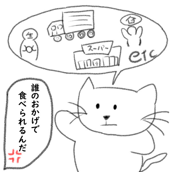 誰のおかげで食べられているんだの返し 管理栄養士のネコ さんのイラスト ニコニコ静画 イラスト