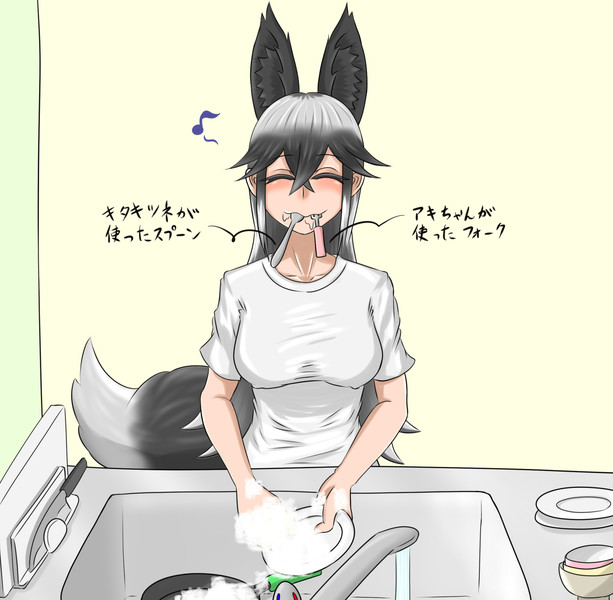 食器洗いギンギツネ Ro さんのイラスト ニコニコ静画 イラスト