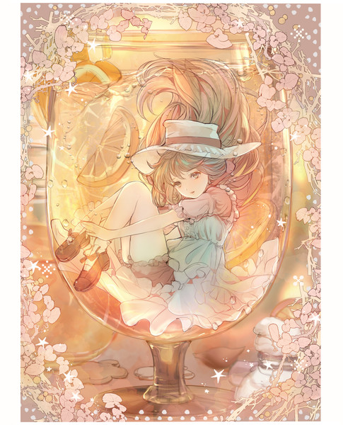 オレンジソーダの妖精 こもりひっき 幻想少女絵 さんのイラスト ニコニコ静画 イラスト