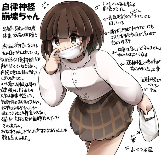 自律神経崩壊ちゃんのプロフィール Diz さんのイラスト ニコニコ静画 イラスト