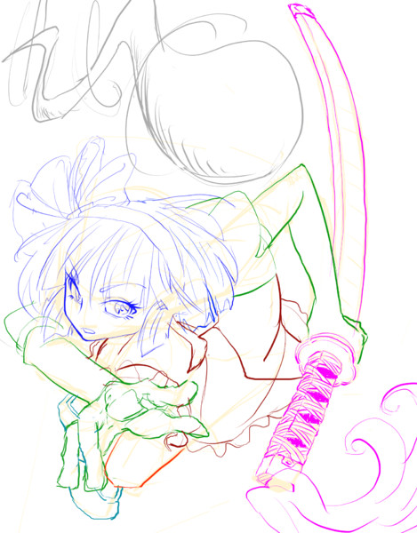 刀の描き方誰か教えろください Aruo さんのイラスト ニコニコ静画 イラスト