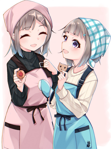 バレンタインでお菓子作りなうちの子姉妹 Uut さんのイラスト ニコニコ静画 イラスト